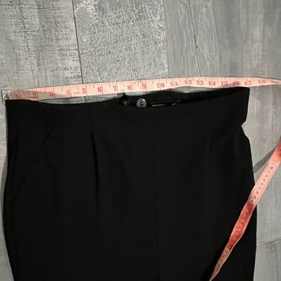 Escada Vtg 80s 90s High Waist Black Wool Long Front Single Pleat Maxi Skirt 44 L - Picture 9 of 13